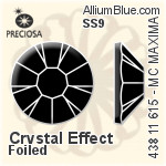 Preciosa MC Chaton Rose MAXIMA Flat-Back Stone (438 11 615) SS9 - Clear Crystal With Dura™ Foiling
