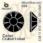Preciosa MC Chaton Rose MAXIMA Flat-Back Stone (438 11 615) SS9 - Color (Coated) With Dura™ Foiling