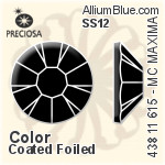 Preciosa MC Chaton Rose VIVA12 Flat-Back Stone (438 11 612) SS12 - Color (Coated) With Silver Foiling
