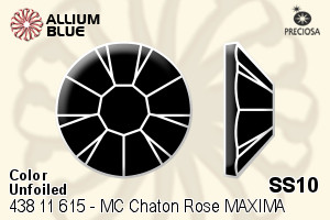 Preciosa MC Chaton Rose MAXIMA Flat-Back Stone (438 11 615) SS10 - Color Unfoiled