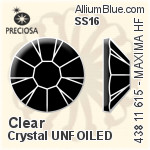 Preciosa MC Chaton Rose MAXIMA Flat-Back Hot-Fix Stone (438 11 615) SS16 - Clear Crystal UNFOILED