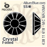 Preciosa MC Chaton Rose MAXIMA Flat-Back Stone (438 11 618) SS48 - Crystal Effect Unfoiled