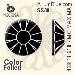 Preciosa MC Chaton Rose MAXIMA Flat-Back Stone (438 11 618) SS34 - Color With Dura™ Foiling