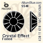 Preciosa MC Chaton Rose MAXIMA Flat-Back Stone (438 11 618) SS40 - Crystal Effect With Dura™ Foiling