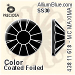 Preciosa MC Chaton Rose MAXIMA Flat-Back Stone (438 11 618) SS30 - Color (Coated) With Dura™ Foiling