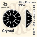 Preciosa MC Chaton Rose MAXIMA Flat-Back Hot-Fix Stone (438 11 618) SS30 - Crystal Effect UNFOILED