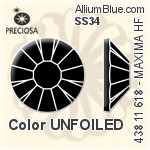 Preciosa MC Chaton Rose MAXIMA Flat-Back Hot-Fix Stone (438 11 618) SS34 - Color (Coated) UNFOILED