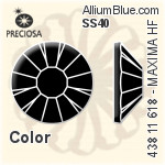 Preciosa MC Chaton Rose MAXIMA Flat-Back Hot-Fix Stone (438 11 618) SS40 - Color (Coated)