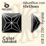 Preciosa MC Pyramid Flat-Back Stone (438 23 220) 5x5mm - Color Unfoiled