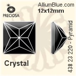 Preciosa MC Pyramid MAXIMA Flat-Back Hot-Fix Stone (438 23 220) 5x5mm - Clear Crystal