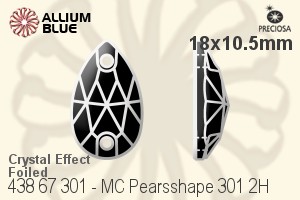PRECIOSA Pear 2H 18x10.5 crystal S AB