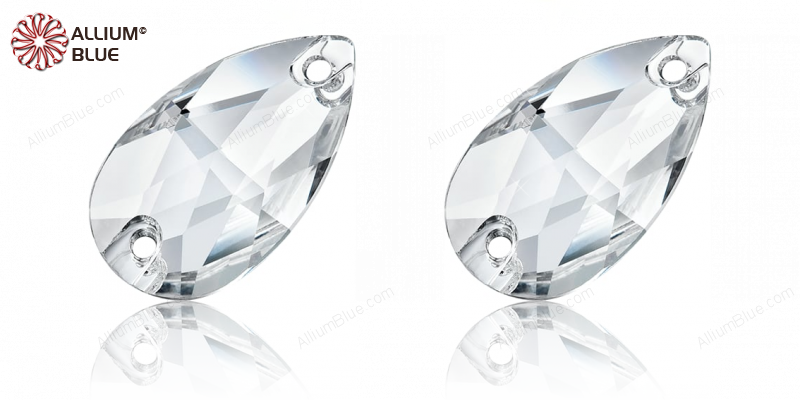 PRECIOSA Pear 2H 28x17 crystal S
