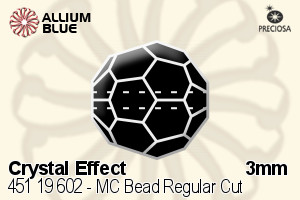 PRECIOSA Round Bead,Simp. 3 mm crystal Aur-h