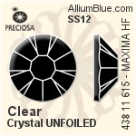 Preciosa MC Chaton Rose MAXIMA Flat-Back Hot-Fix Stone (438 11 615) SS12 - Clear Crystal UNFOILED