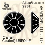 Preciosa MC Chaton Rose MAXIMA Flat-Back Hot-Fix Stone (438 11 618) SS30 - Color (Coated)