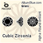 Preciosa Alpha Round Brilliant (RBC) 3.1mm - Cubic Zirconia