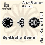 Preciosa Alpha Round Brilliant (RDC) 0.9mm - Synthetic Spinel