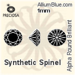 プレシオサ Alpha ラウンド Brilliant (RDC) 1mm - Synthetic Spinel