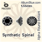 Preciosa Alpha Round Brilliant (RBC) 1.55mm - Synthetic Spinel