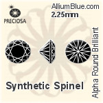Preciosa Alpha Round Brilliant (RBC) 2.2mm - Synthetic Spinel