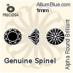 プレシオサ Alpha ラウンド Brilliant (RDC) 1mm - Genuine Spinel