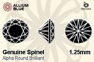 Preciosa Alpha Round Brilliant (RDC) 1.25mm - Genuine Spinel