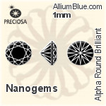 Preciosa Alpha Round Brilliant (RDC) 1mm - Nanogems