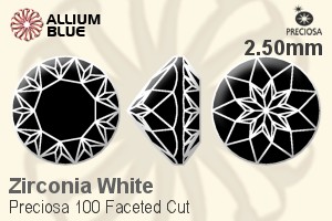 Preciosa 100 Faceted (100FC) 2.5mm - Cubic Zirconia