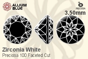 Preciosa 100 Faceted (100FC) 3.5mm - Cubic Zirconia