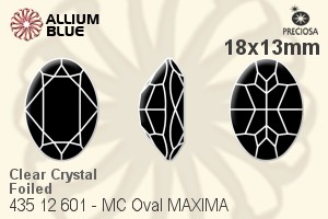 PRECIOSA Oval MXM 18x13 crystal DF