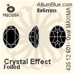 寶仕奧莎 機切橢圓形 MAXIMA 美飾瑪 花式石 (435 12 601) 8x6mm - 顏色（塗層） 無水銀底