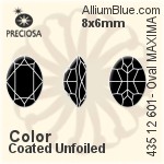 寶仕奧莎 機切橢圓形 MAXIMA 美飾瑪 花式石 (435 12 601) 14x10mm - 顏色（塗層） 無水銀底