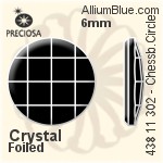 Preciosa プレシオサ MC マシーンカットChessboard Circle ラインストーン (438 11 302) 6mm - クリスタル 裏面Dura™フォイル