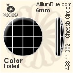 Preciosa MC Chessboard Circle Flat-Back Stone (438 11 302) 6mm - Color With Dura™ Foiling