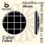 Preciosa MC Chessboard Circle Flat-Back Stone (438 11 302) 14mm - Crystal Effect With Dura™ Foiling