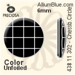 Preciosa プレシオサ MC マシーンカットChessboard Circle ラインストーン (438 11 302) 6mm - カラー 裏面にホイル無し
