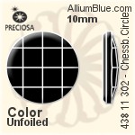 寶仕奧莎 機切棋盤圓形 平底石 (438 11 302) 6mm - 顏色 無水銀底
