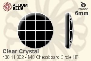 Preciosa MC Chessboard Circle Flat-Back Hot-Fix Stone (438 11 302) 6mm - Clear Crystal