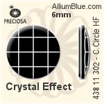 Preciosa MC Chessboard Circle Flat-Back Hot-Fix Stone (438 11 302) 14mm - Clear Crystal