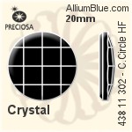 Preciosa MC Chessboard Circle Flat-Back Hot-Fix Stone (438 11 302) 14mm - Crystal Effect