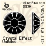 Preciosa MC Chaton Rose MAXIMA Flat-Back Stone (438 11 618) SS30 - Crystal Effect Unfoiled