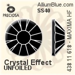 Preciosa MC Chaton Rose MAXIMA Flat-Back Hot-Fix Stone (438 11 618) SS40 - Crystal Effect UNFOILED