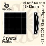 Preciosa MC Chessboard Square Flat-Back Stone (438 23 301) 8x8mm - Color With Dura™ Foiling