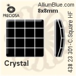Preciosa プレシオサ MC マシーンカットChessboard Square Flat-Back Hot-Fix Stone (438 23 301) 8x8mm - クリスタル エフェクト