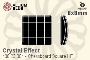 Preciosa MC Chessboard Square Flat-Back Hot-Fix Stone (438 23 301) 8x8mm - Crystal Effect