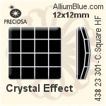 Preciosa プレシオサ MC マシーンカットChessboard Square Flat-Back Hot-Fix Stone (438 23 301) 8x8mm - クリスタル
