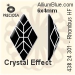Preciosa MC Rhombus Flat-Back Hot-Fix Stone (438 24 301) 6x4mm - Clear Crystal