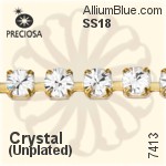 Preciosa Round Maxima Cupchain (7413 0047), Unplated Raw Brass, With Stones in SS16 - Colours