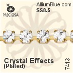 Preciosa Round Maxima Cupchain (7413 3002), Unplated Raw Brass, With Stones in PP24 - Crystal Effects