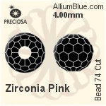 Preciosa Bead 74 Cut (B74C) 4.00mm - Zirconia Pink
